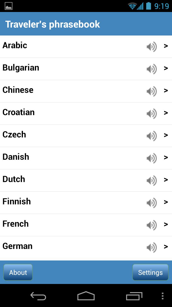 Traveler's phrasebook