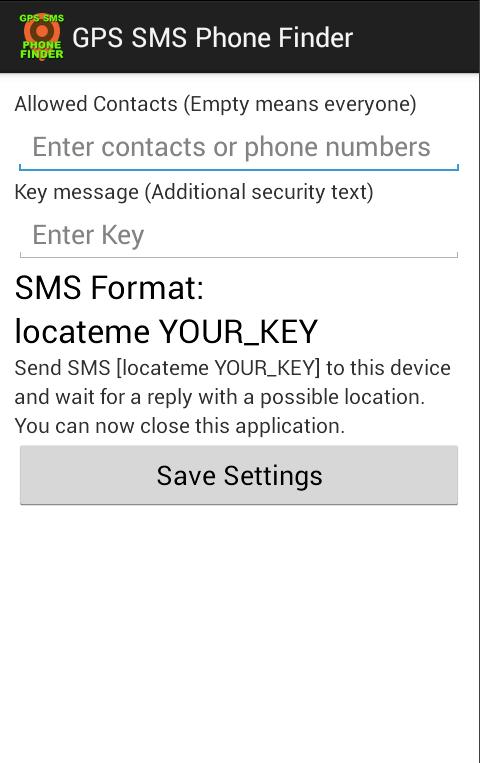 GPS SMS Phone Finder