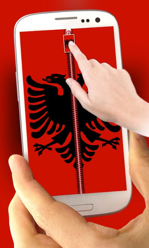 Albania Flag Zipper LockScreen