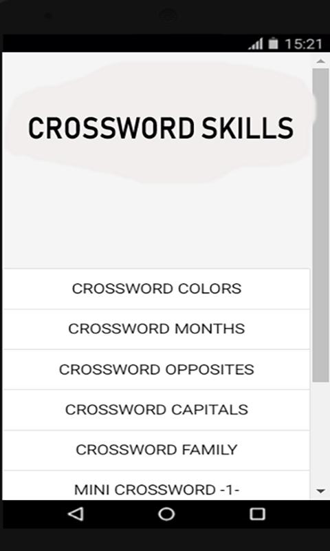 CROSSWORD SKILLS