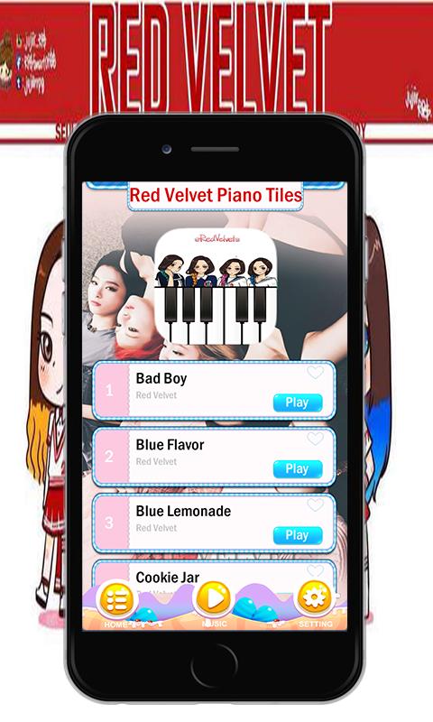 Red Velvet Piano Tiles Game