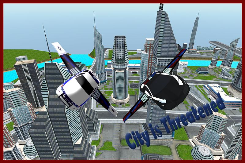 Flying Police Car 3D